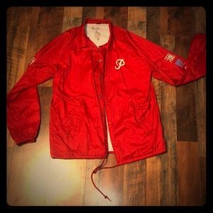 Primitive windbreaker ;collab with hot sauce